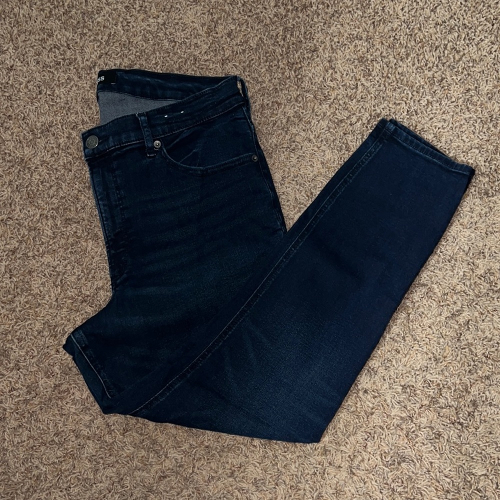 Express Perfect Curves High Rise Dark Denim Legging Size 14S